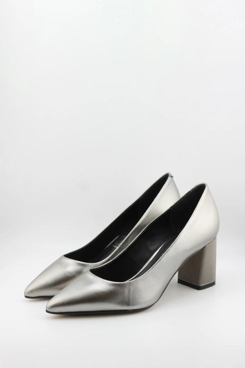 Capelli Rossi Pointed Toe Leather Block Heel